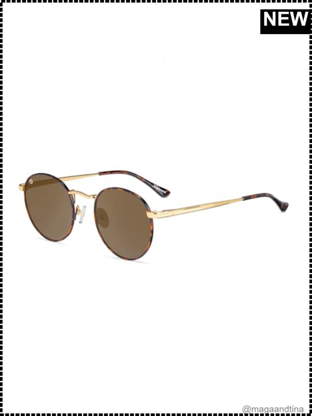 Round Retro Polarized Sunglasses UV400 Protection Stainless Steel Full Frame